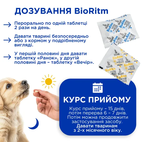 Біоритм (BioRitm) полівітамінний комплекс для собак малих порід (до 10 кг), MODES