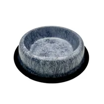 Миска з нержавіючої сталі з мармуровим покриттям протиковзке дно (Blue Grey Marble) 1,2 л Ø 18/25,5 см, MODES