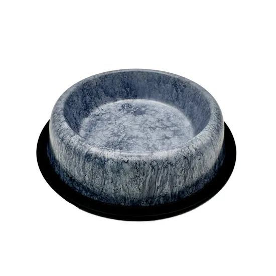 Миска з нержавіючої сталі з мармуровим покриттям протиковзке дно (Blue Grey Marble) 2,8 л Ø 25/33,0 см, MODES
