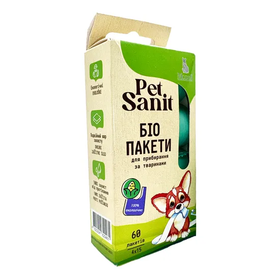 Біопакети для прибирання за тваринами 60 шт, ПетСаніт (PetSanit), MODES