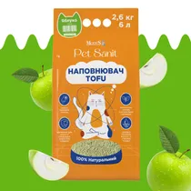 Наповнювач Tofu - яблуко 2,6 кг, 6 л, ПетСаніт (PetSanit), MODES