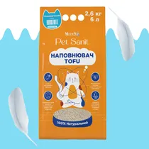 Наповнювач Tofu - гіпоалергенний 2,6 кг, 6 л, ПетСаніт (PetSanit), MODES