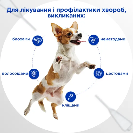 Селавет (Selavet) протипаразитні краплі для собак та котів від 0,5 кг до 2,5 кг, 0,25 мл, MODES