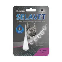 Селавет (Selavet) протипаразитні краплі для собак від 20,1 кг до 40,0 кг, 4,0 мл, MODES