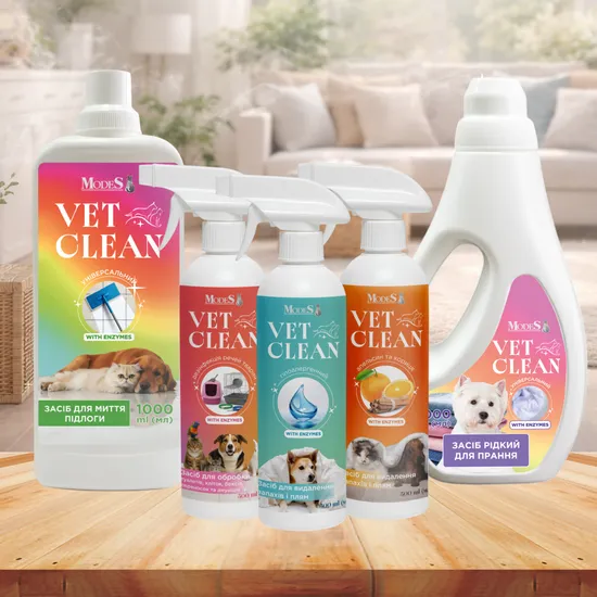 VET CLEAN Засіб для видалення запахів і плям з ароматом апельсину та кориці 500 мл, MODES