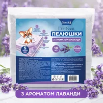 Пелюшки п'ятишарові, гiгієнічні поглинаючі для домашніх тварин з з лавандою PetSanit 60×60 см, 10 шт, MODES