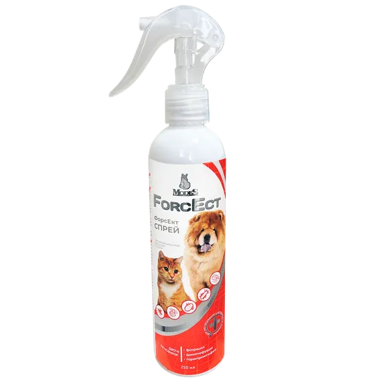 ФорсЕкт (ForcEct) протипаразитарний спрей для собак та котів 250 мл, MODES (від бліх, від кліщів)
